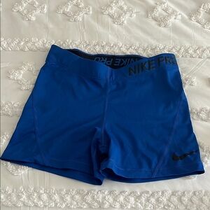 Blue Nike Pro Shorts
